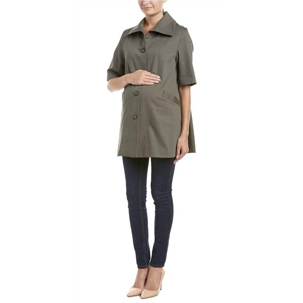 NEW HATCH women's the swing coat spring jacket in olive